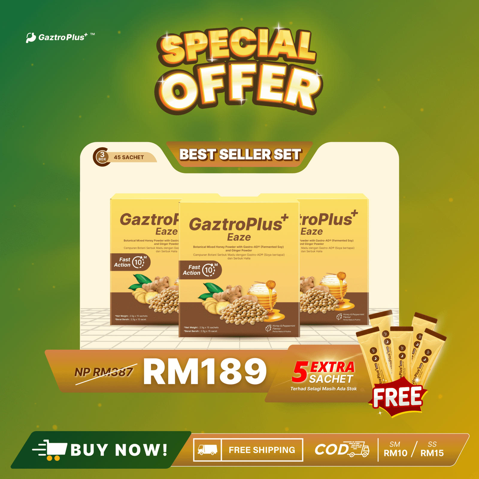BESTSELLER SET GAZTROPLUS BARU
