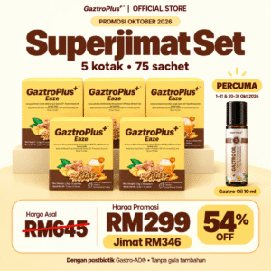 [ 10.10 Superjimat Set ] - 5 Eaze + 1 Gaztro Oil